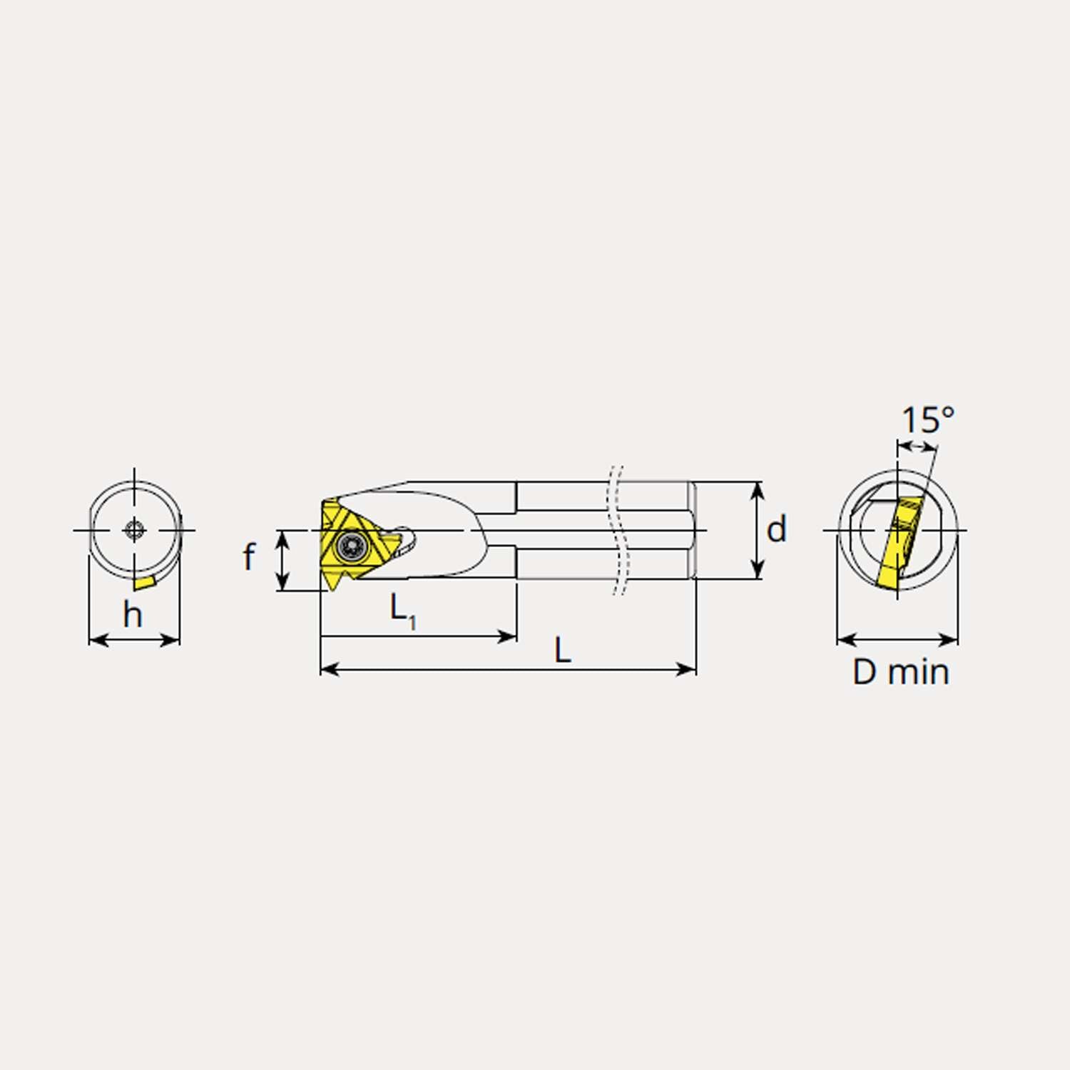 Right Hand Internal Threading Tool Holder - Talicarb SIRS