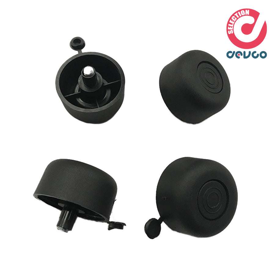 Kit 4 feet in black plastic for furniture - Tagliashop - PIED MOB