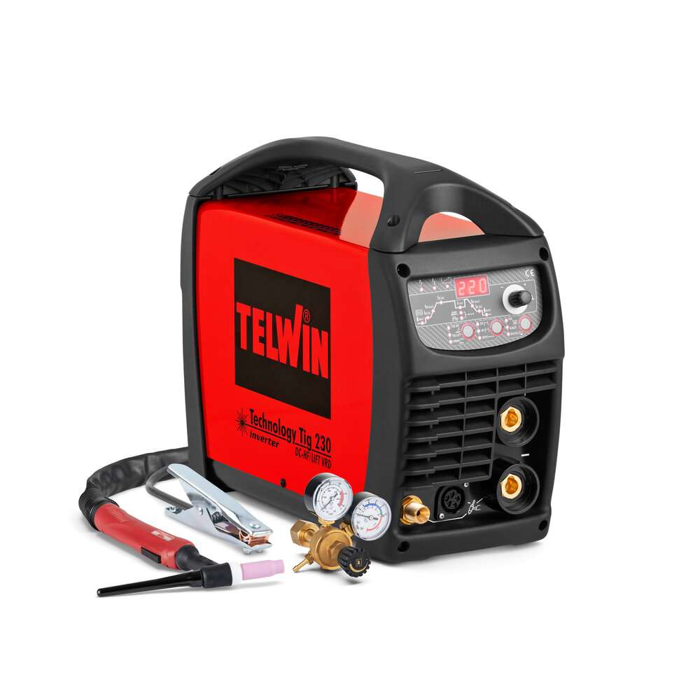 Inverter welder TIG 230 DC-HF/LIFT VRD 230V + Accessories - Telwin - 852055