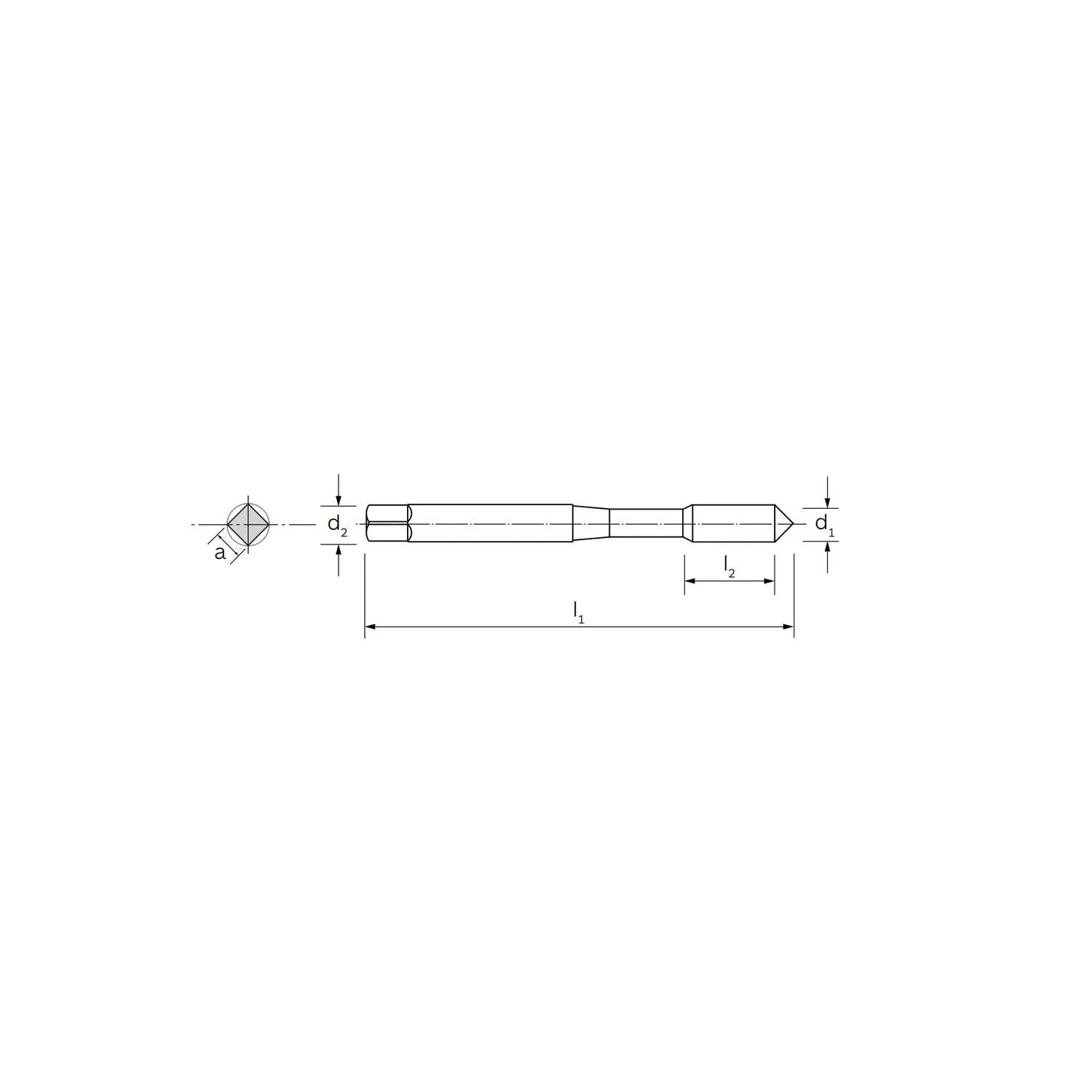 Short tap machine tap in HSS-Co DIN 352 8 - ILIX