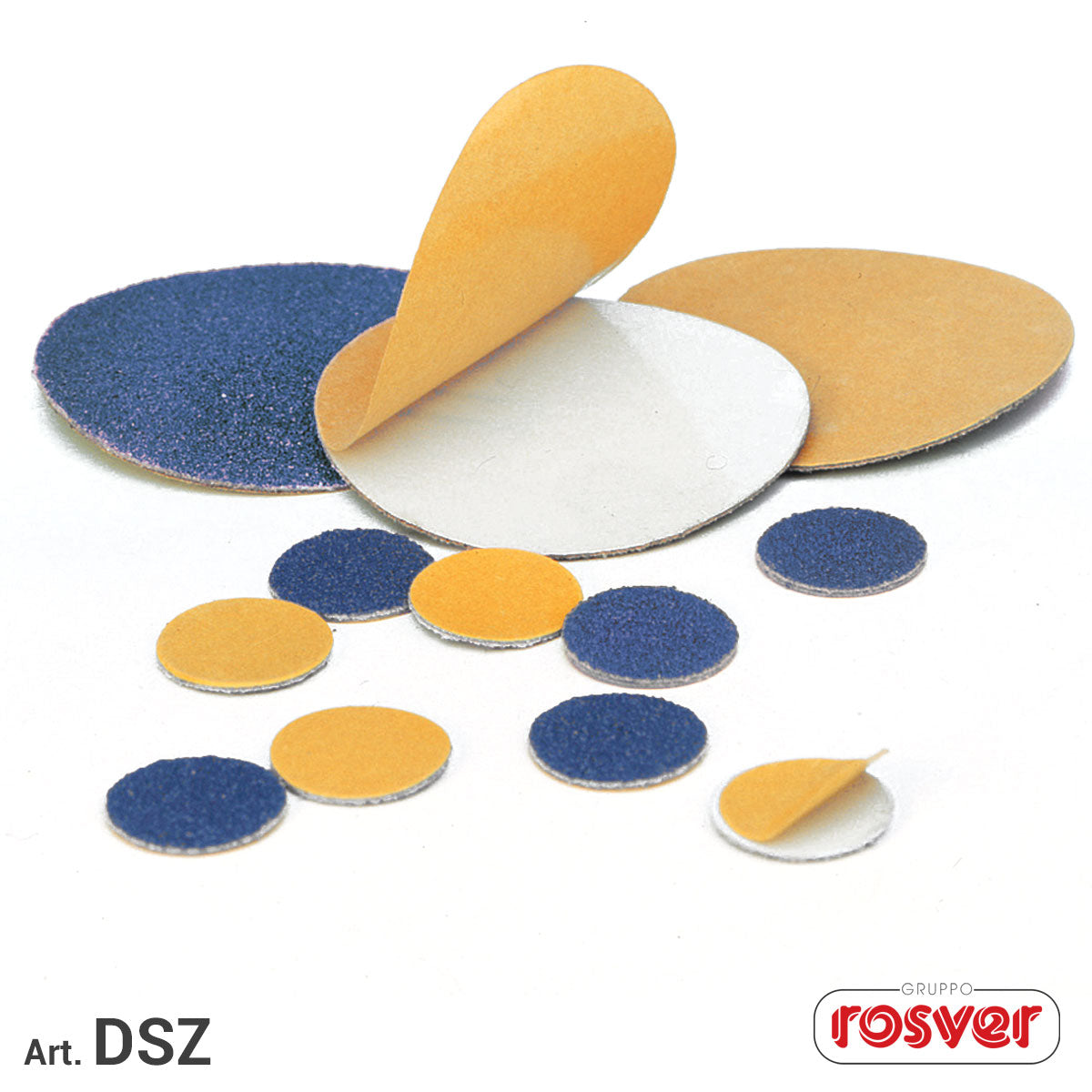 Zirconium Adhesive Discs D.50 grane(60-120) zirconio - Rosver - Conf.50pz