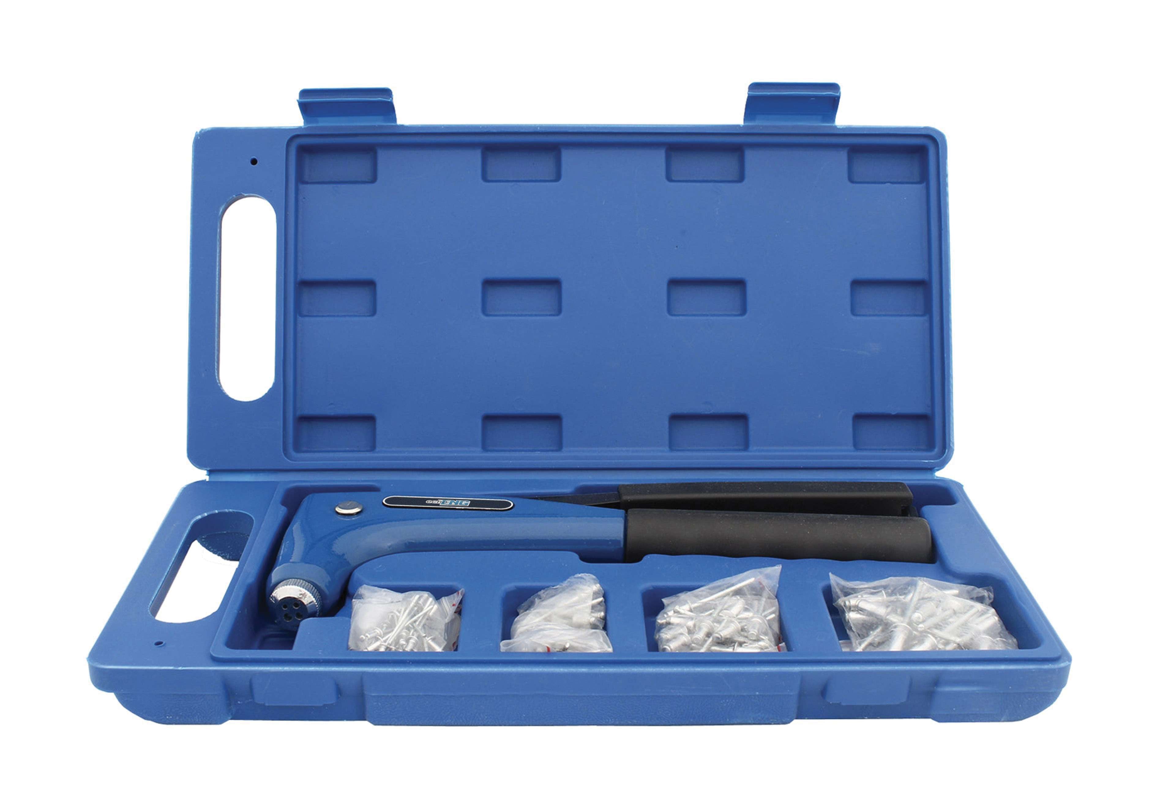 PROFESSIONAL riveter kit REVOLVER riveting head set case UM 90 KR25