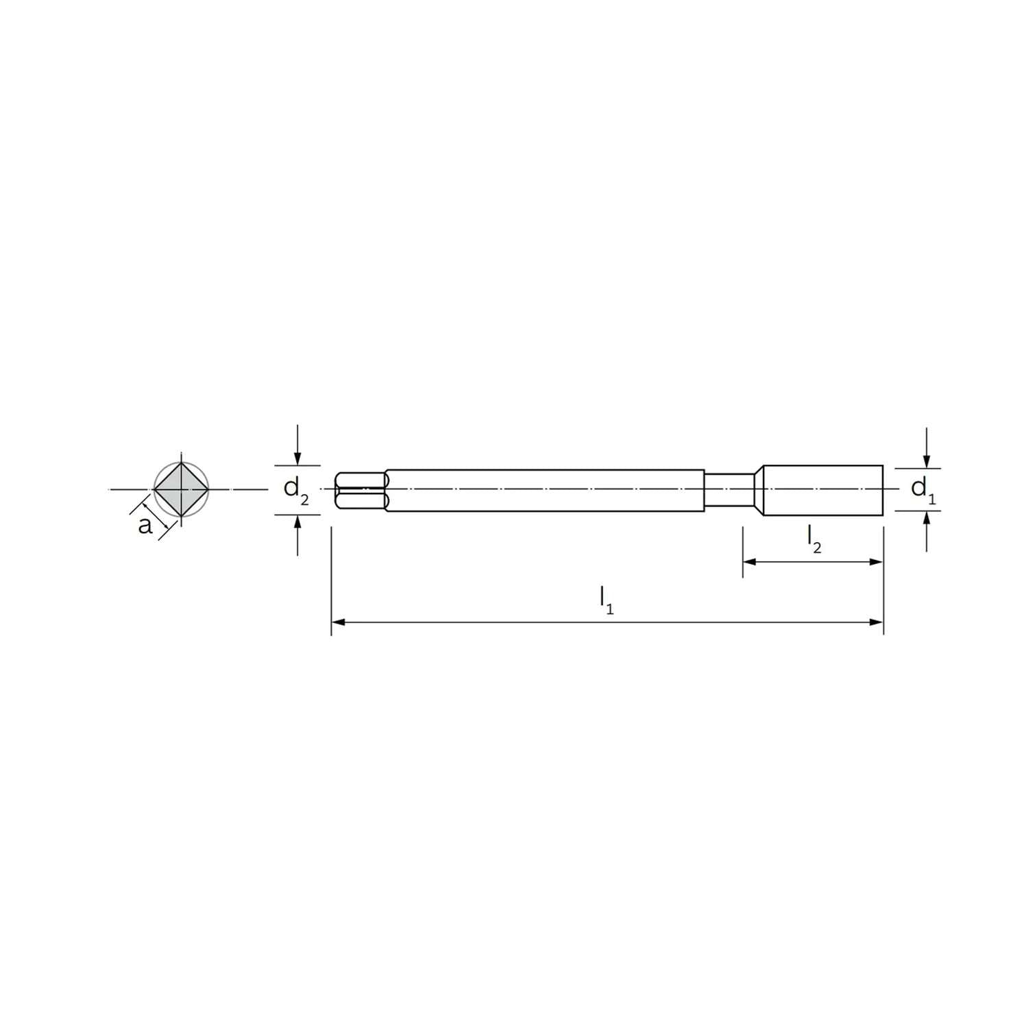Specific machine tap for stainless steel DIN 376 6HX 12 - ILIX