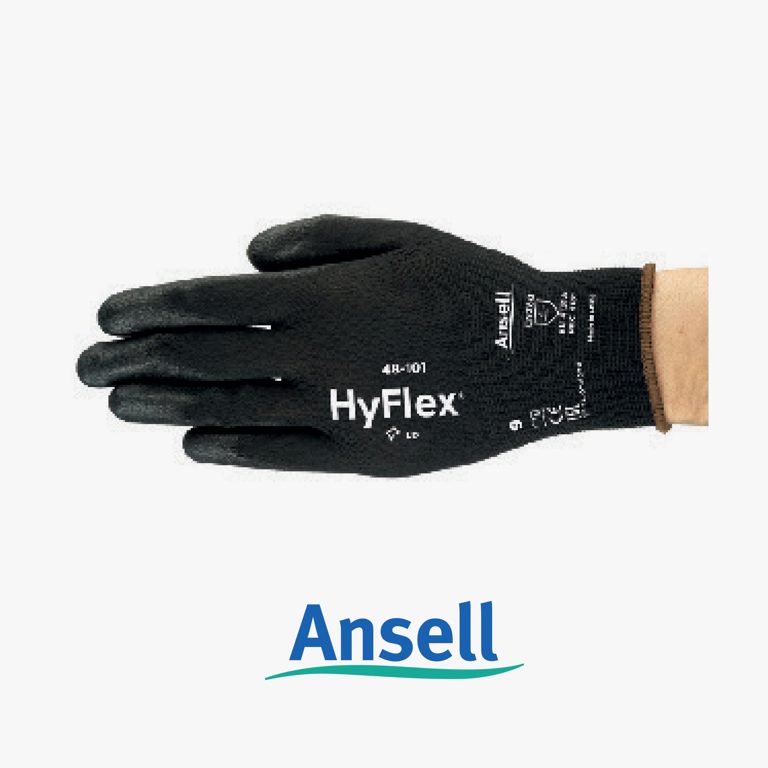 Black hyflex ex sensilite gloves - 12pcs