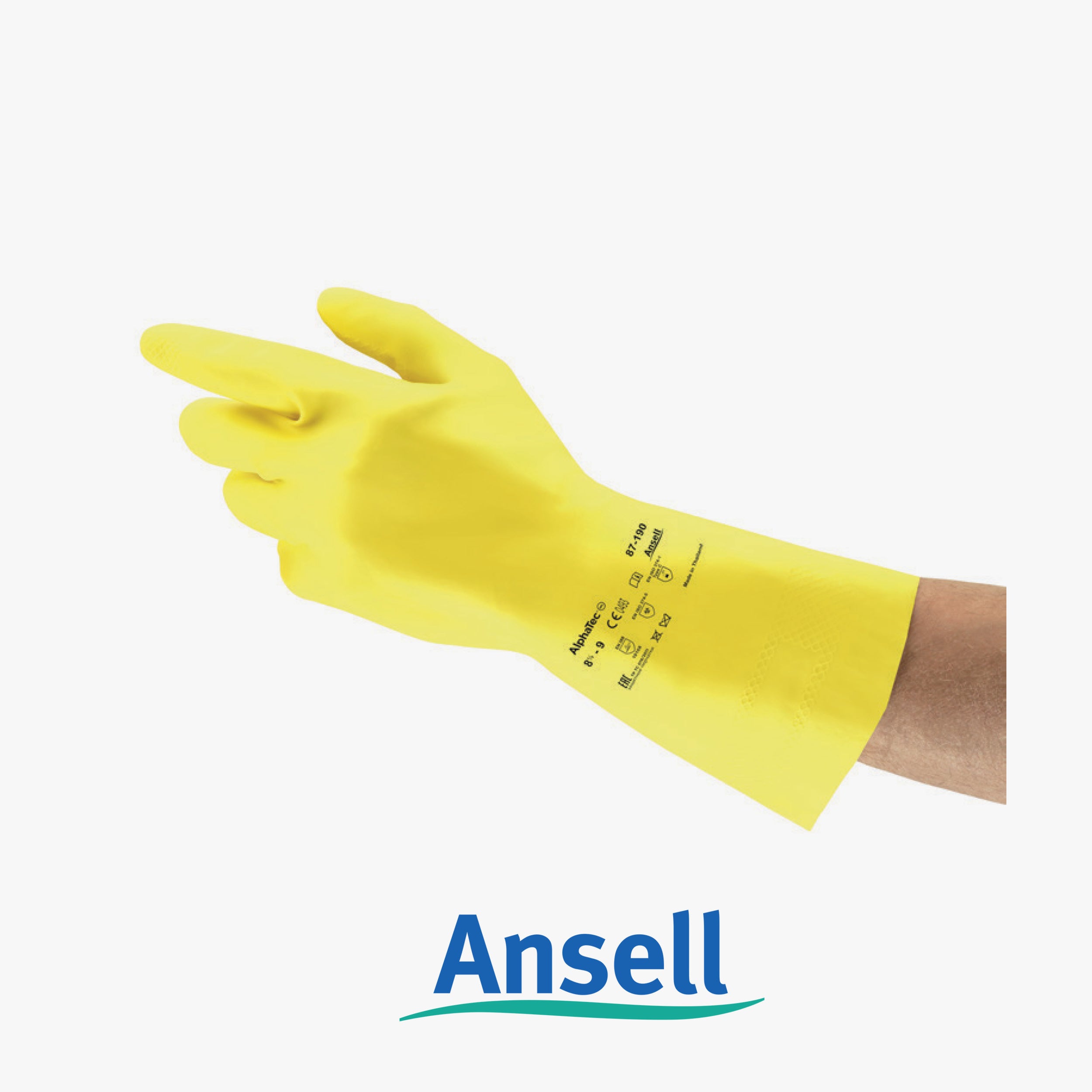 Yellow econohand gloves - 12pcs