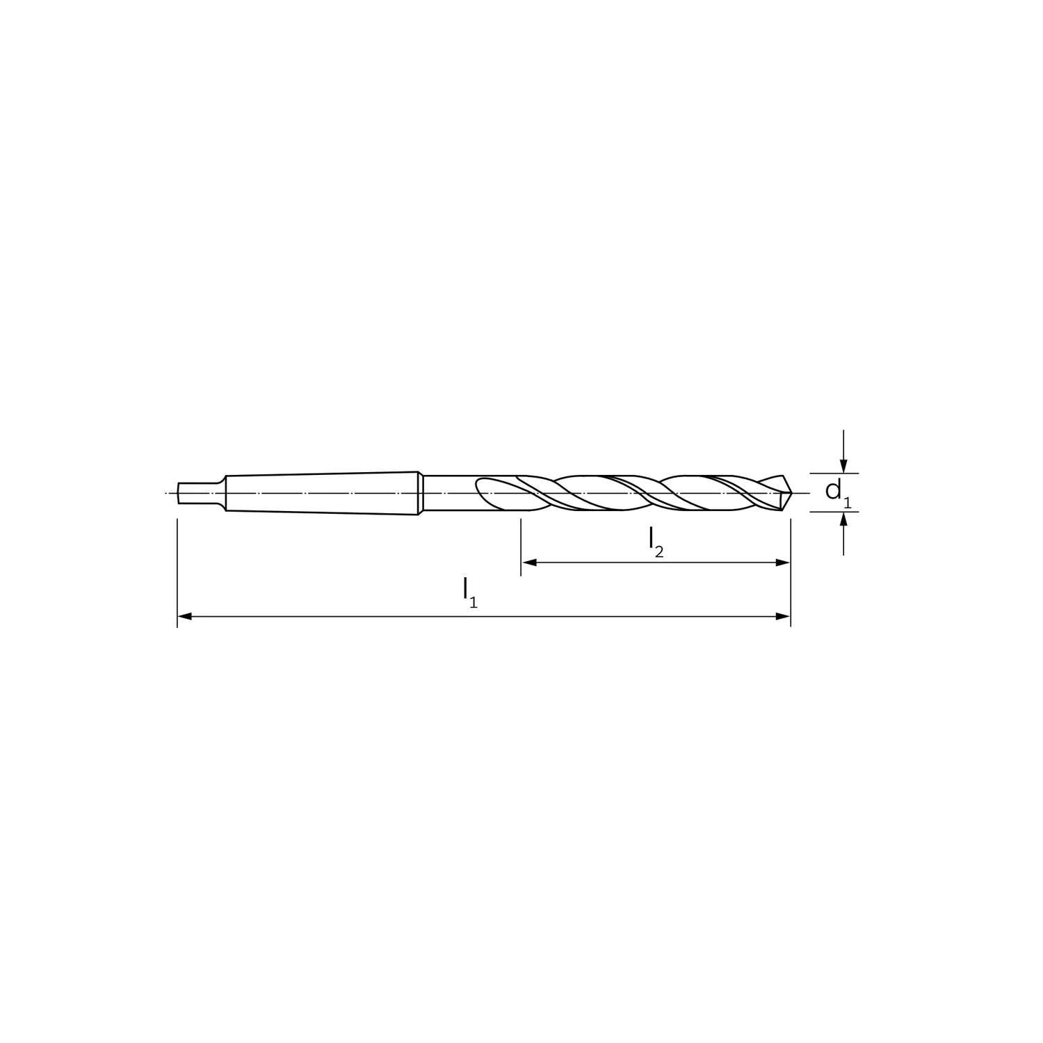 Conical tip for general applications type N DIN 1870/1 - ILIX