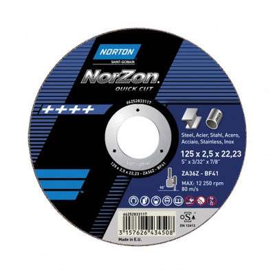 NORZON QUICK CUT ultra thin cutting wheels for angle grinder F.41 - Norton