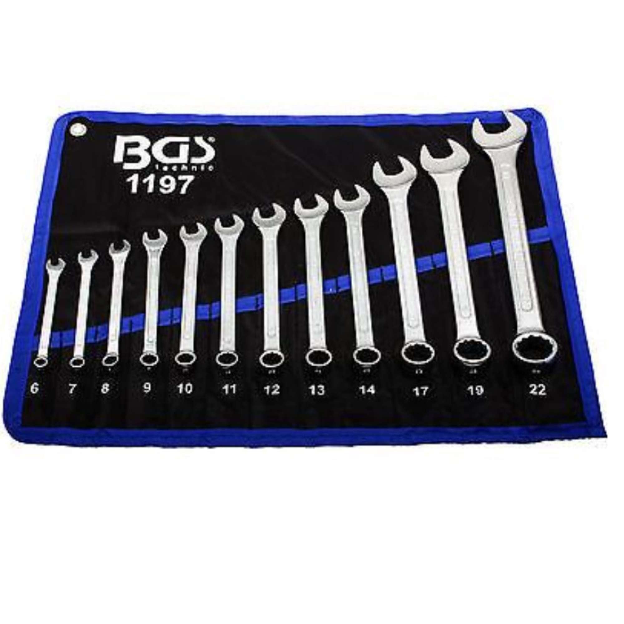 Set of 12 Combination Wrenches 6-22 - Fermec BGS 1197