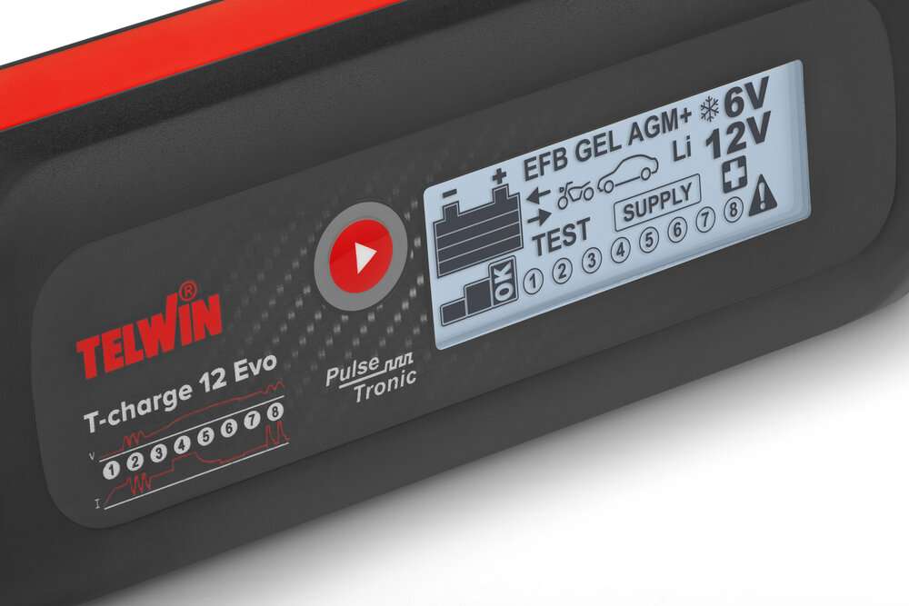 Battery charger, electronic battery tester 12 EVO 6V/12V - Telwin - 807578