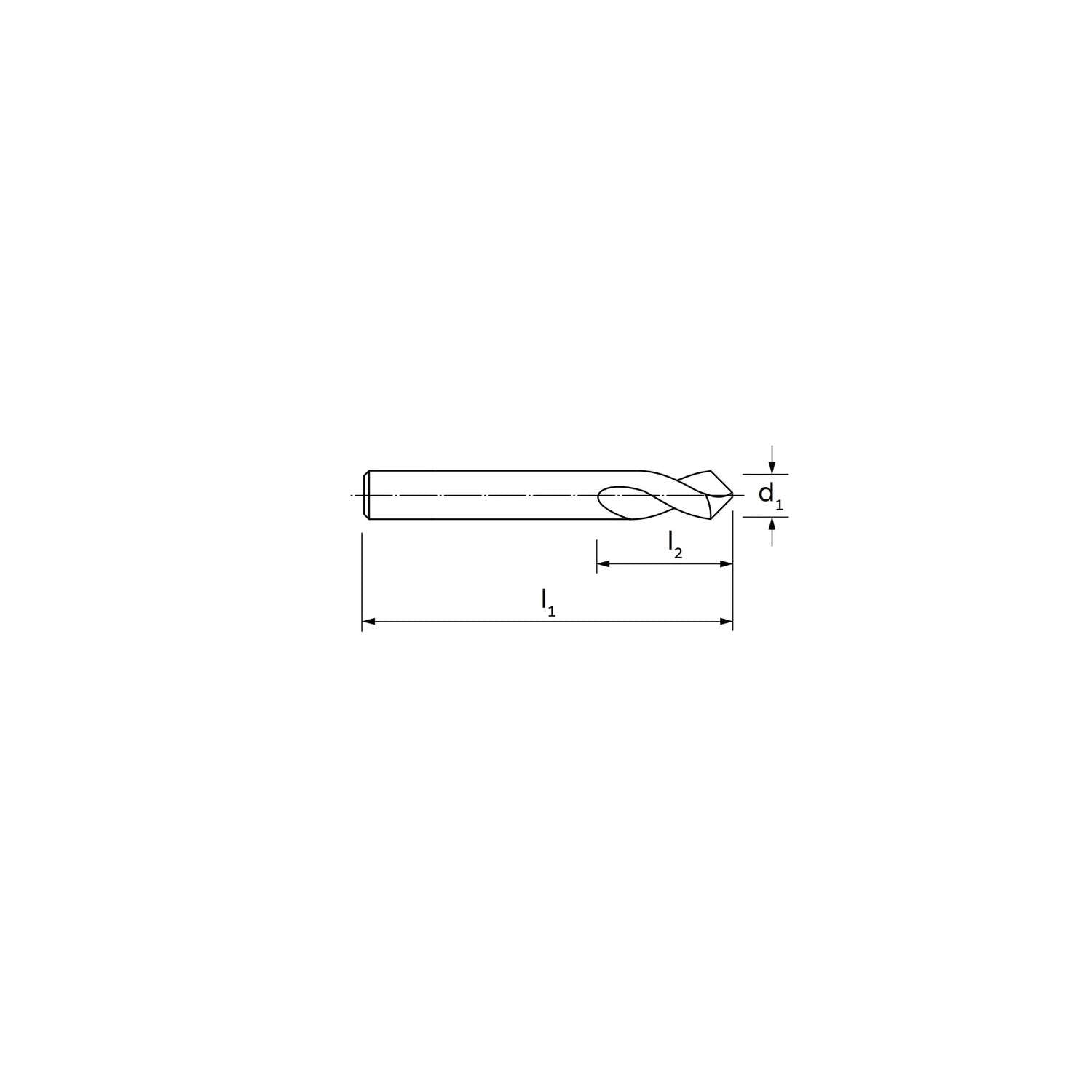 Centring drill bit for general applications DIN 1897 120 (10 - 12 - 16) - ILIX