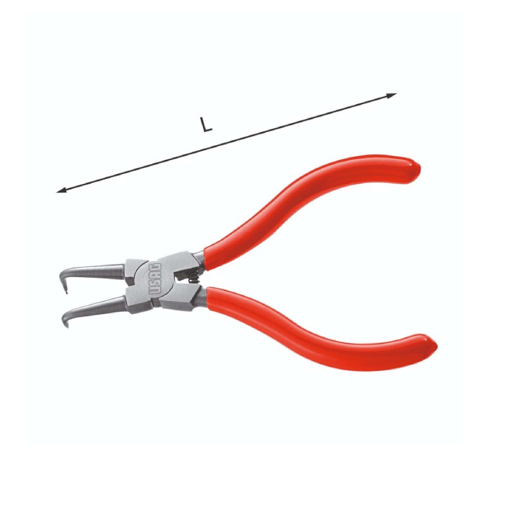 90 Bent Nose Pliers for Internal Snap Rings 19-60 - Usag 127 CP U01270034