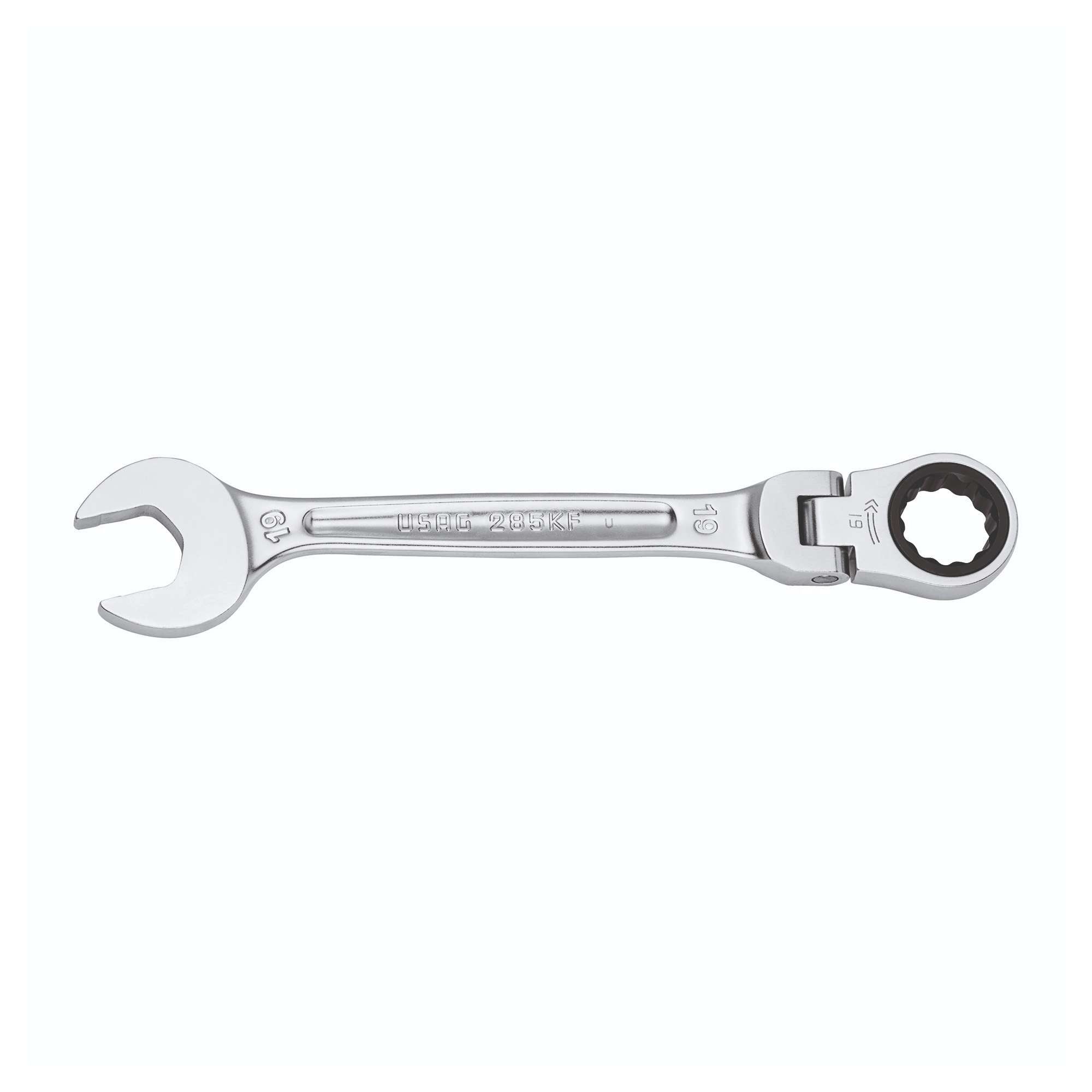 Hinged jointed reversible ratchet combination wrenches - Usag 285 KF