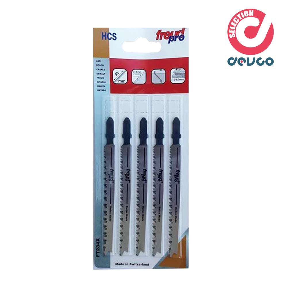 Set of 5 blades for hacksaw Freud PRO - FT234X steel Aeg connection - Bosch - Casals - Dewalt - Freud - Hitachi