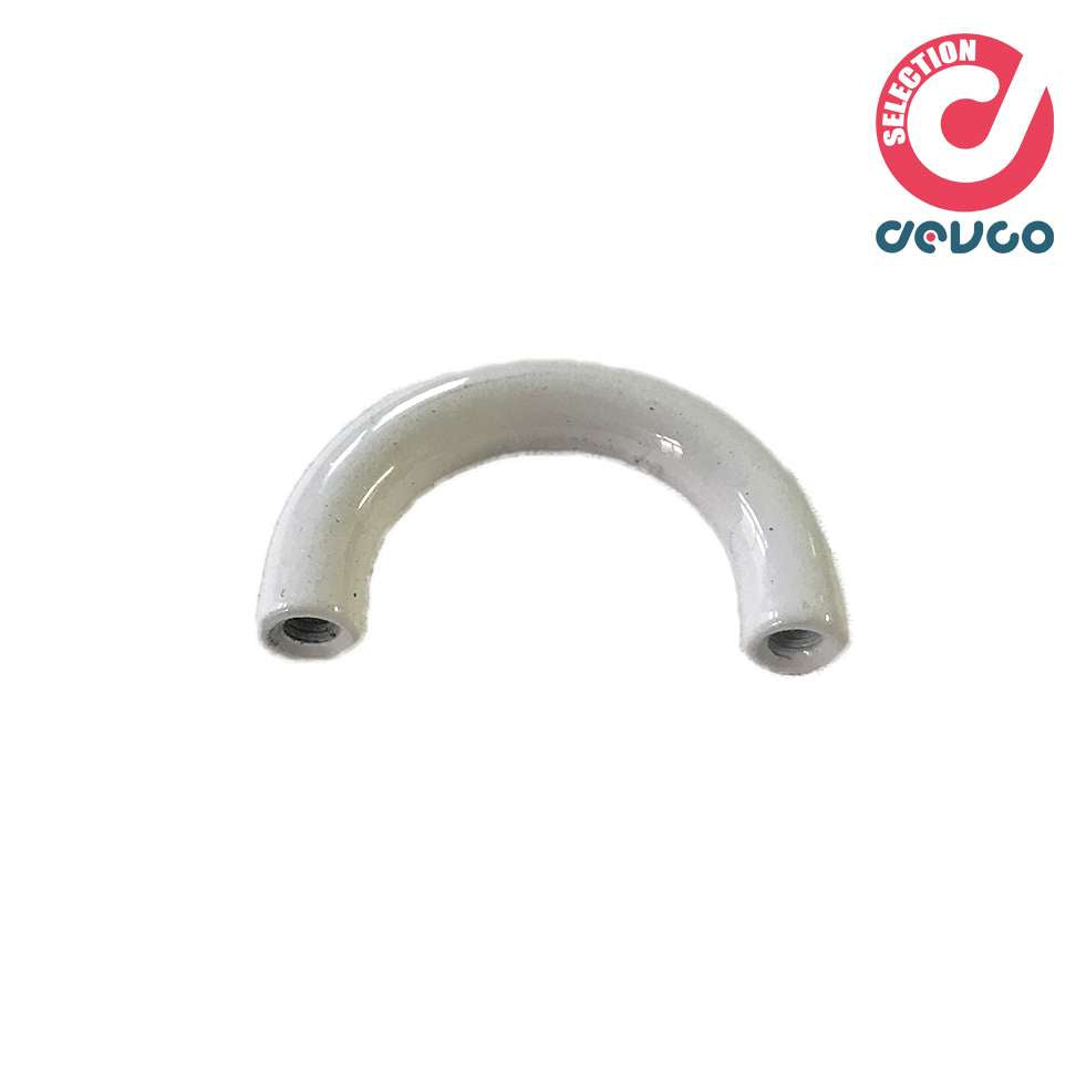 White semicircle handle - Botter Luigi - 1318 - WHITE - MATT NICKEL - CHROME
