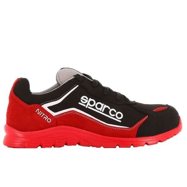 Sparco Unisex Safety Work Shoe 42 43 Red Black - Nitro-S3 SRC