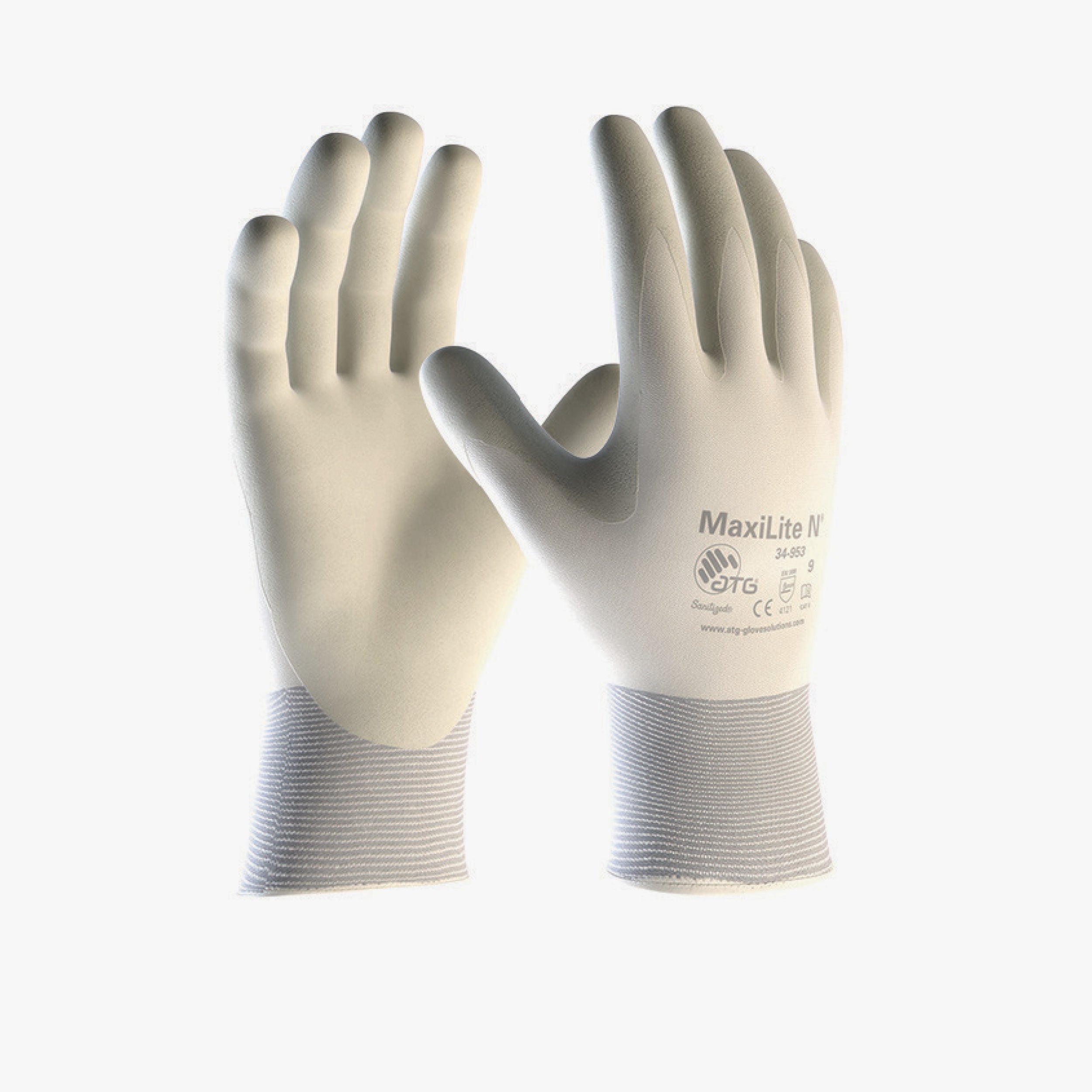 Maxilite nitrile gloves gray aerated back 10 - 1pcs