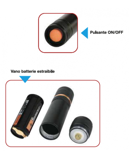 3W/150 Lumen Black Battery Powered Aluminum Led Flashlight - CFG EL012