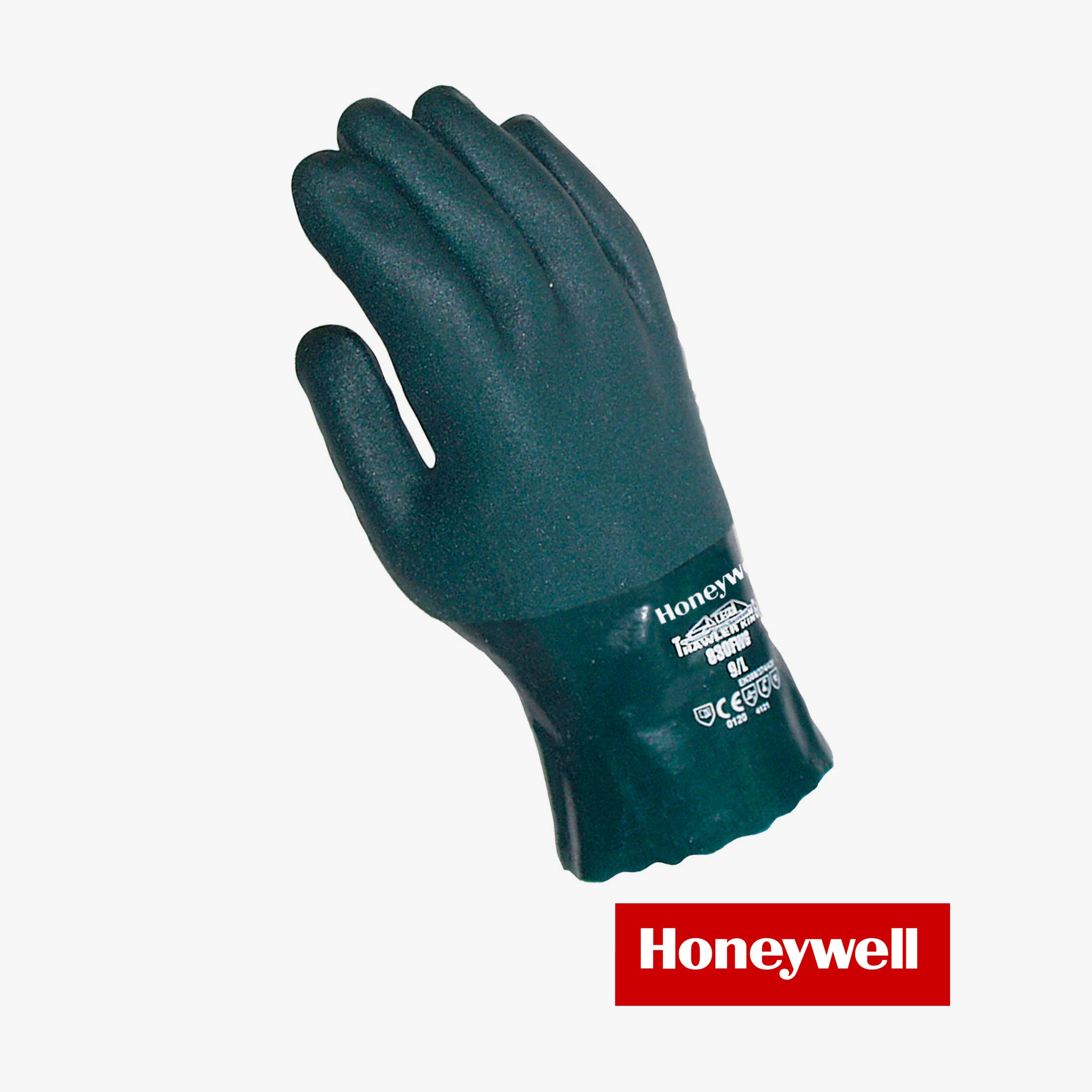 Trawler gloves king pvc green cm.27 size (10/9)