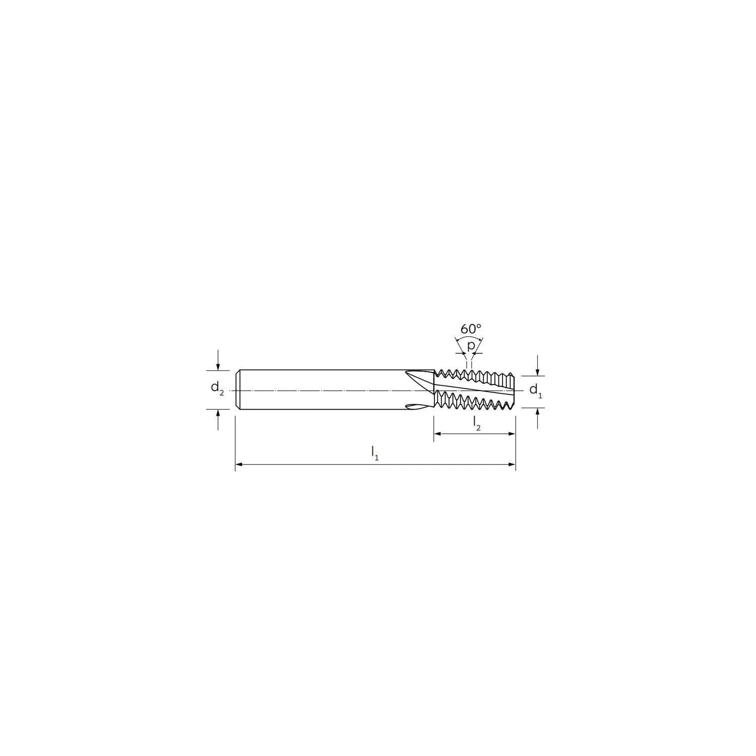 Mukti TM threaded milling cutter in MDI DIN 13 6 - ILIX