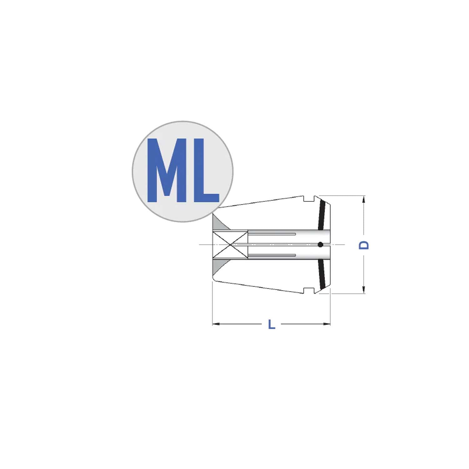 Clamp ER 20 with Watertight Tapping Square - Gait 0787ML (3,5-10,0)