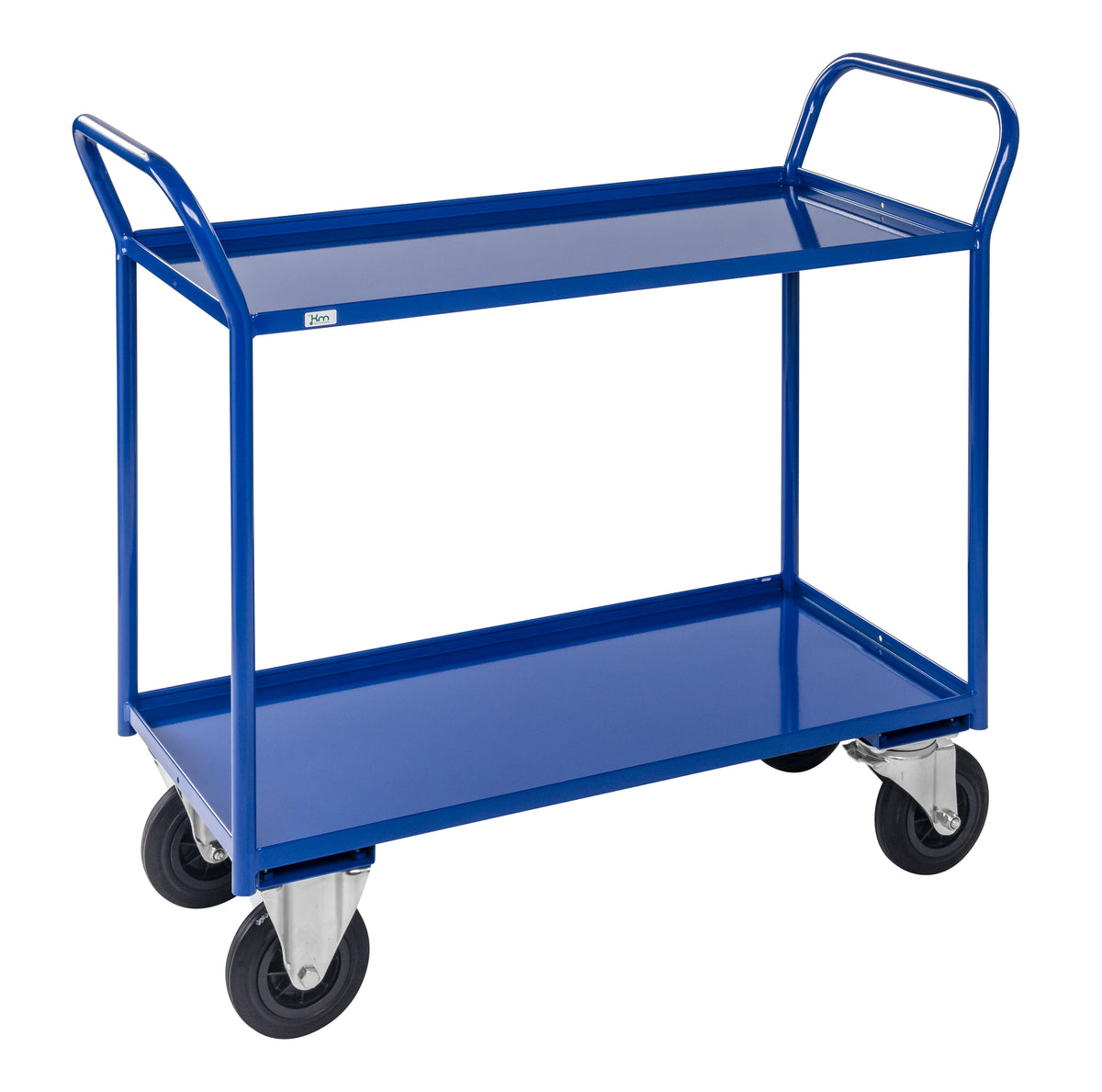 Regalwagen 2 Ebenen, vollverschweißt Blau Bremse - KM4133-BB Kongamek