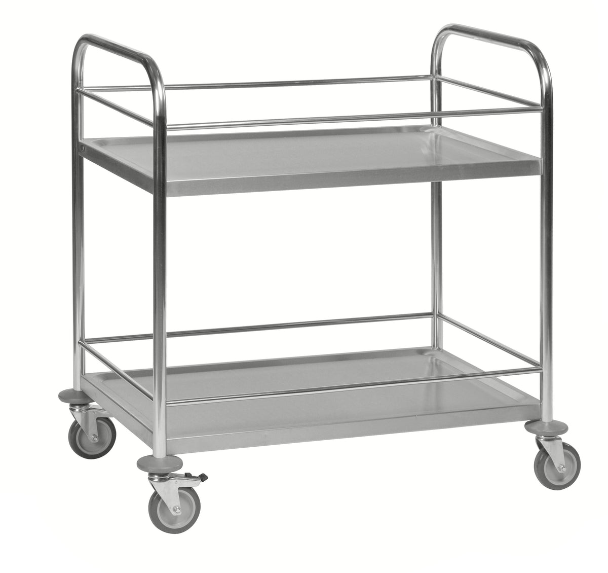 Edelstahlwagen 4 Lenkrollen 2 mit Bremsen 910 x 590 x 940 Kongamek