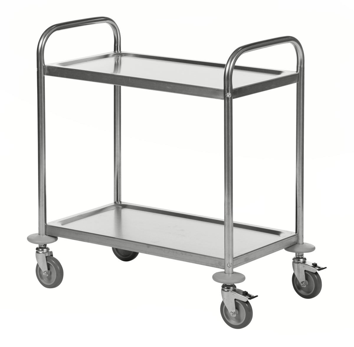 Edelstahlwagen 4 Lenkrollen 2 mit Bremsen 710 x 400 x 805 Kongamek