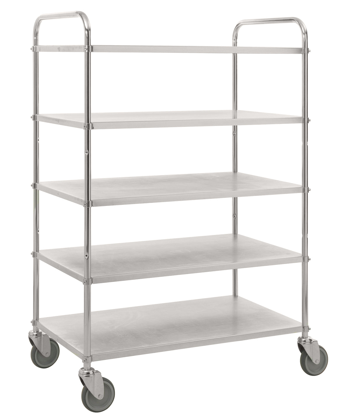 Hoher Elektrogalvanik-Metallregalwagen, 5 Einlegeböden, LxBxH (mm): 980x585x1445