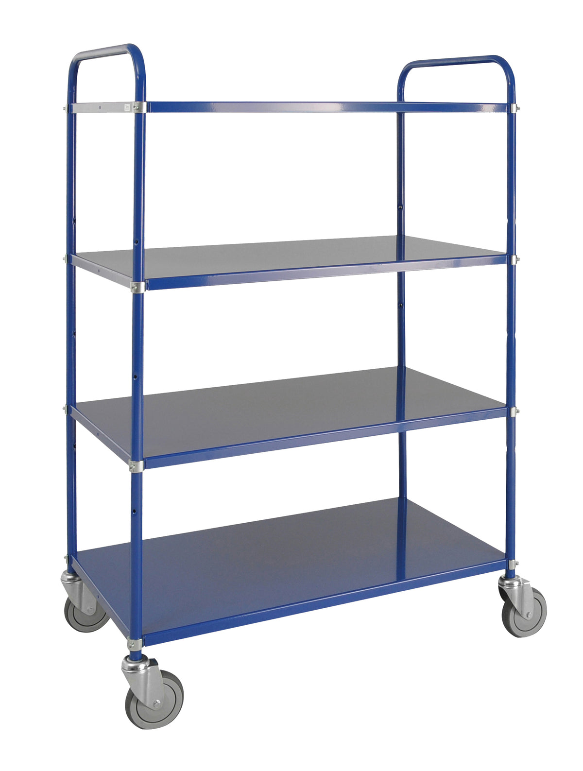 Light-Shelf-Rollwagen, 4 Einlegeböden, Blau L x B x H (mm) 980x585x1445 - Kongamek