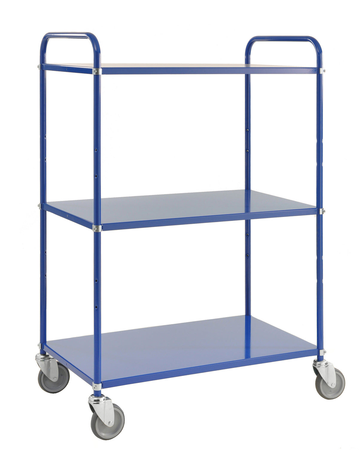Light shelf Blauer Rollwagen mit 3 Einlegeböden L x B x H (mm) 980 x 585 x 1445