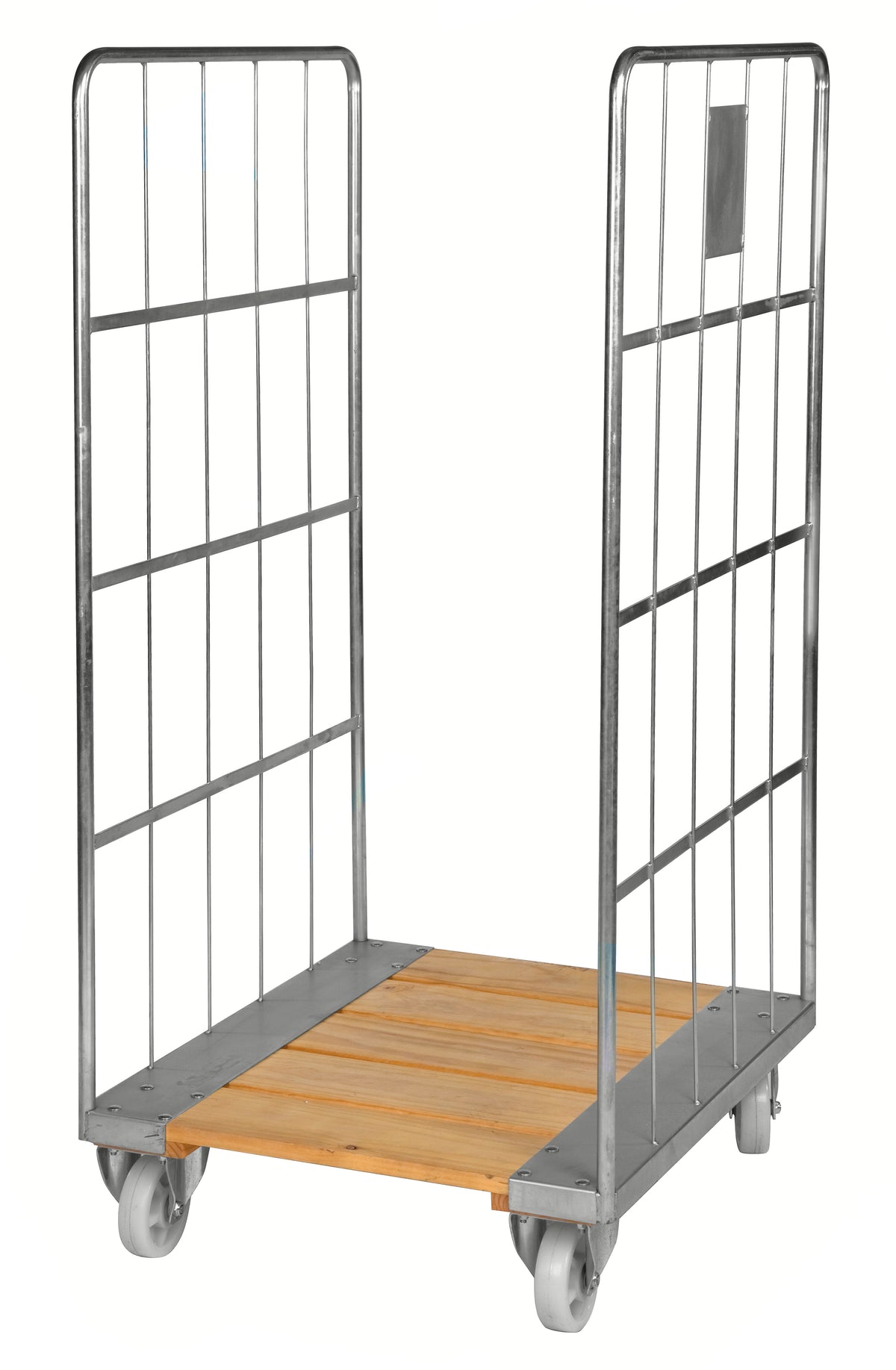 Rollenbehälter mit Holzunterboden, L x B x H (mm) 800 x 710 x 1600 - Kongamek