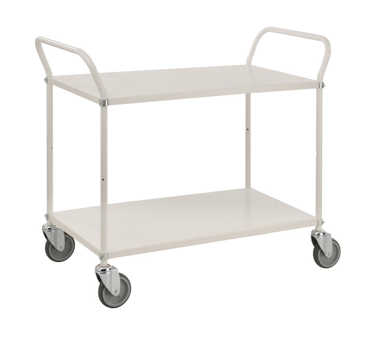 Weißer Servierwagen mit 2 Ablagen L x B x H (mm) 1080 x 480 x 940 - Kongamek