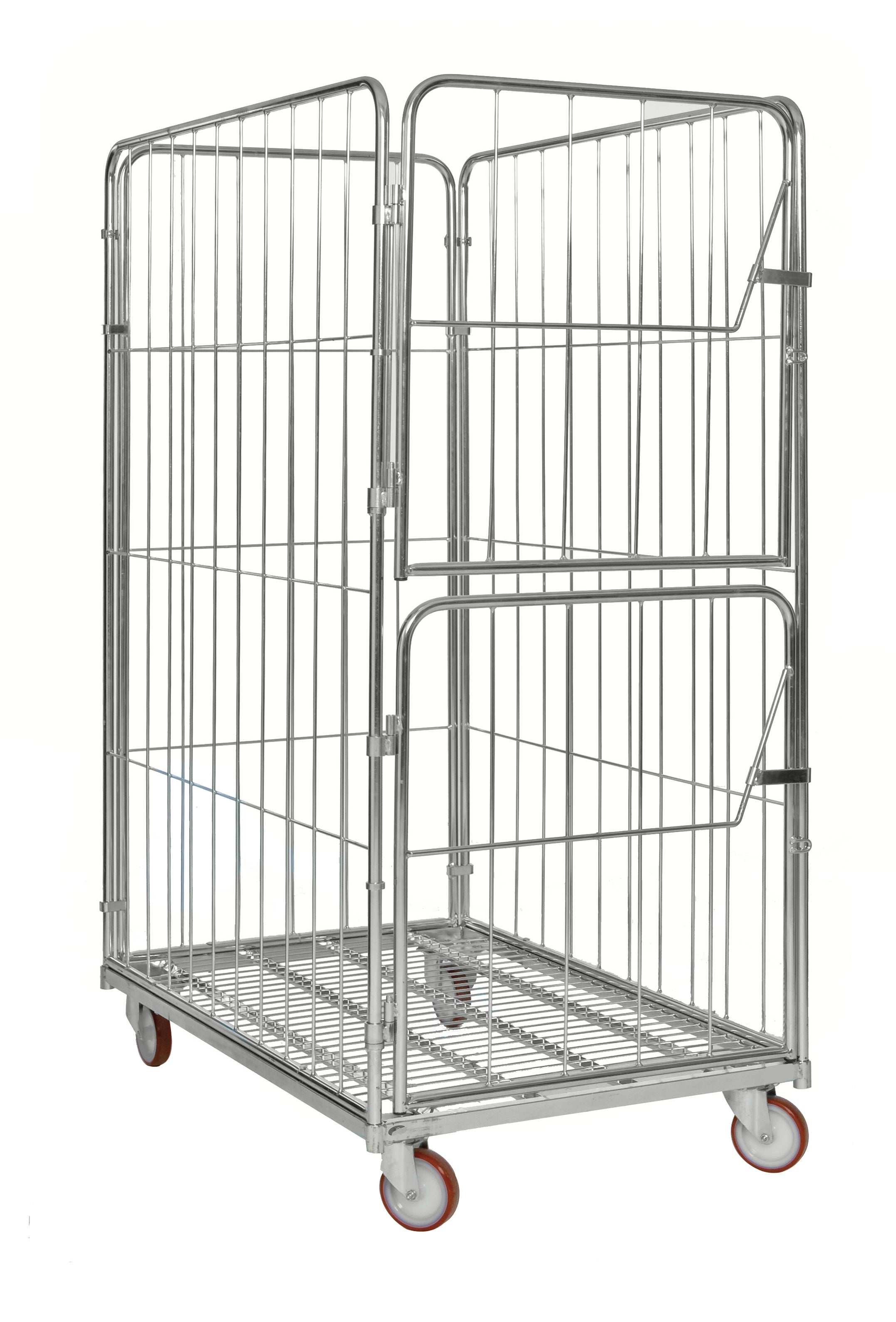 Roll container with 4 sides 2 doors mesh mesh 105x305mm - Kongamek