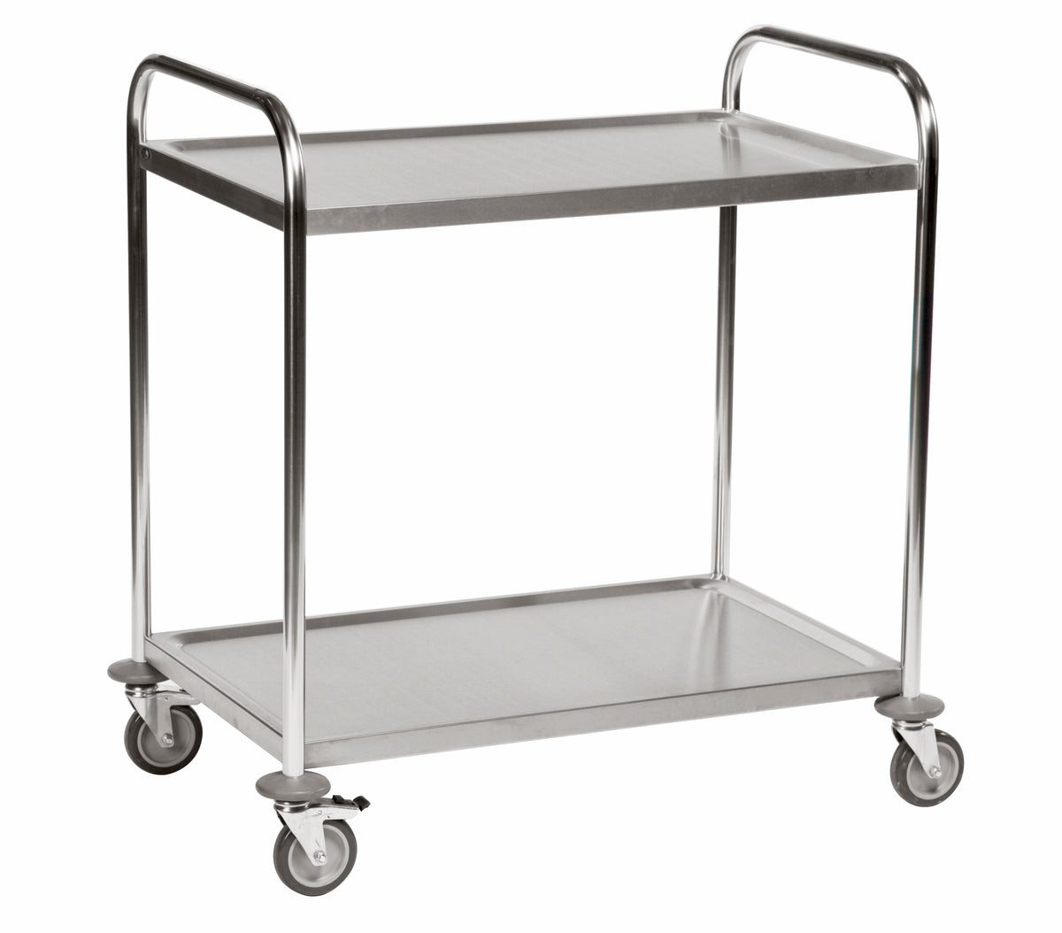 Edelstahlwagen 4 Lenkrollen 2 mit Bremsen 910 x 590 x 940 Kongamek