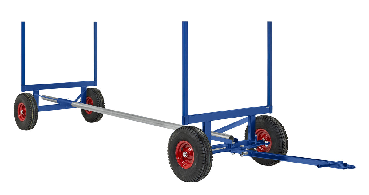 Materialumschlagwagen, 6000 x 1270 x 640 blau, Tragfähigkeit 3500 kg
