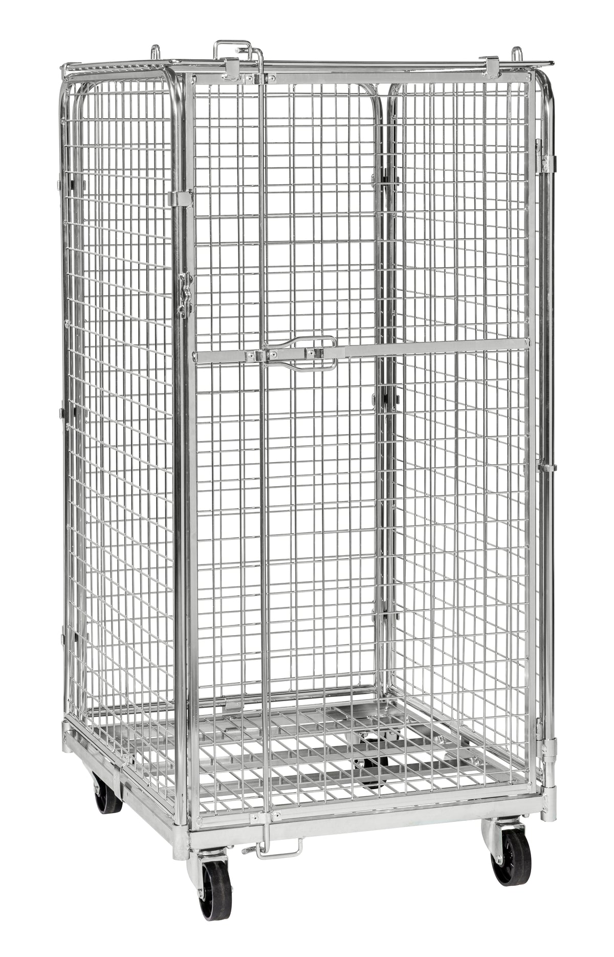 Sicherheitsbehälter mit Bremse, elektrogallanisiert, 720 x 830 x 1840 mm, Tragfähigkeit 400 kg