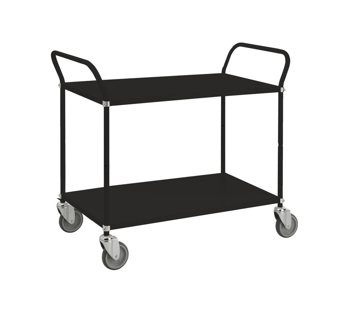 Servierwagen mit Farbtönen, hält 2 Regale 1080x480x940 schwarz - Kongamek