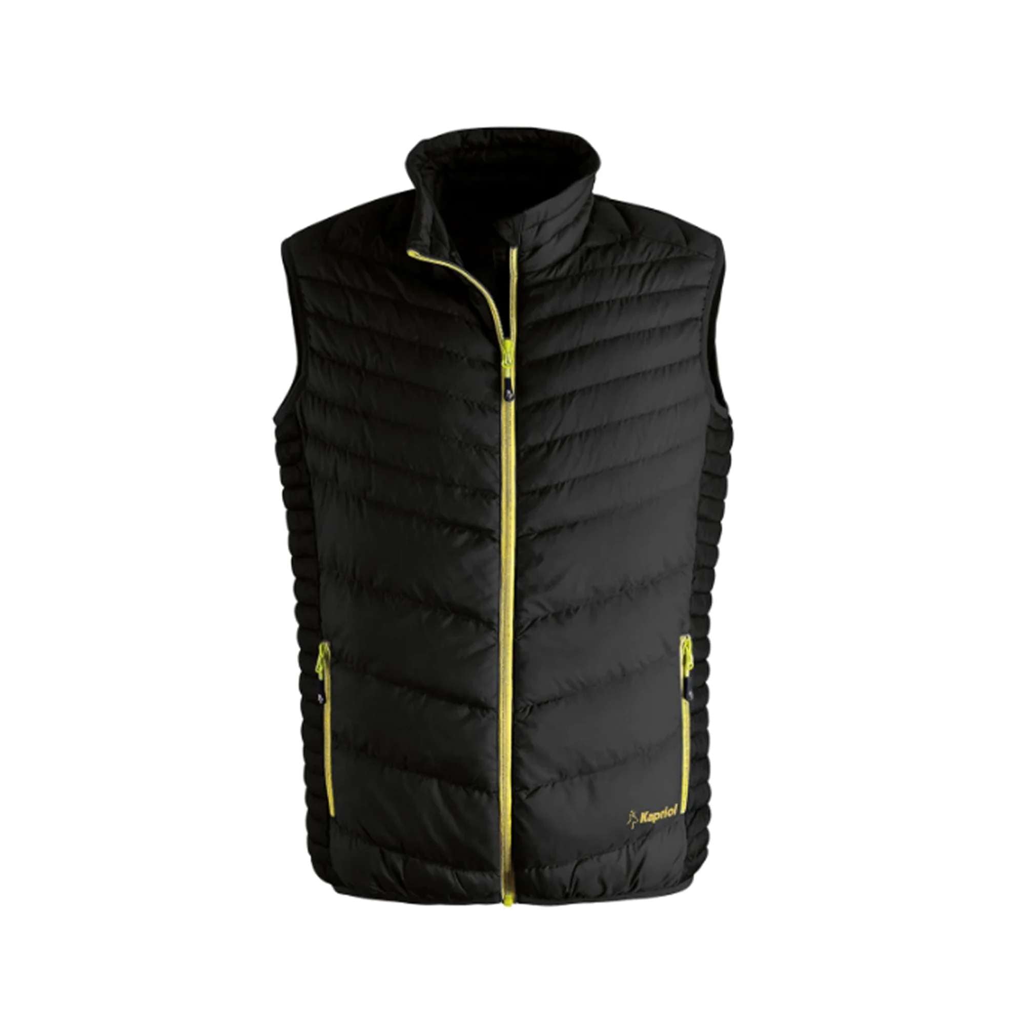 Black Vest,100% Nylon + PU coating, padding 100% Recycled Polyester Kapriol