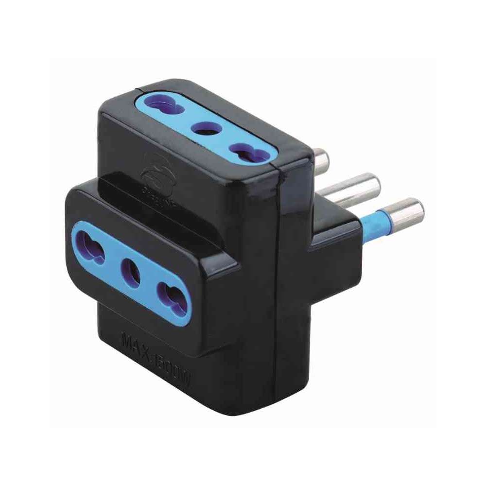 Power strip 3 outlets 10/16A two-pin Black - 16A plug CFG E268