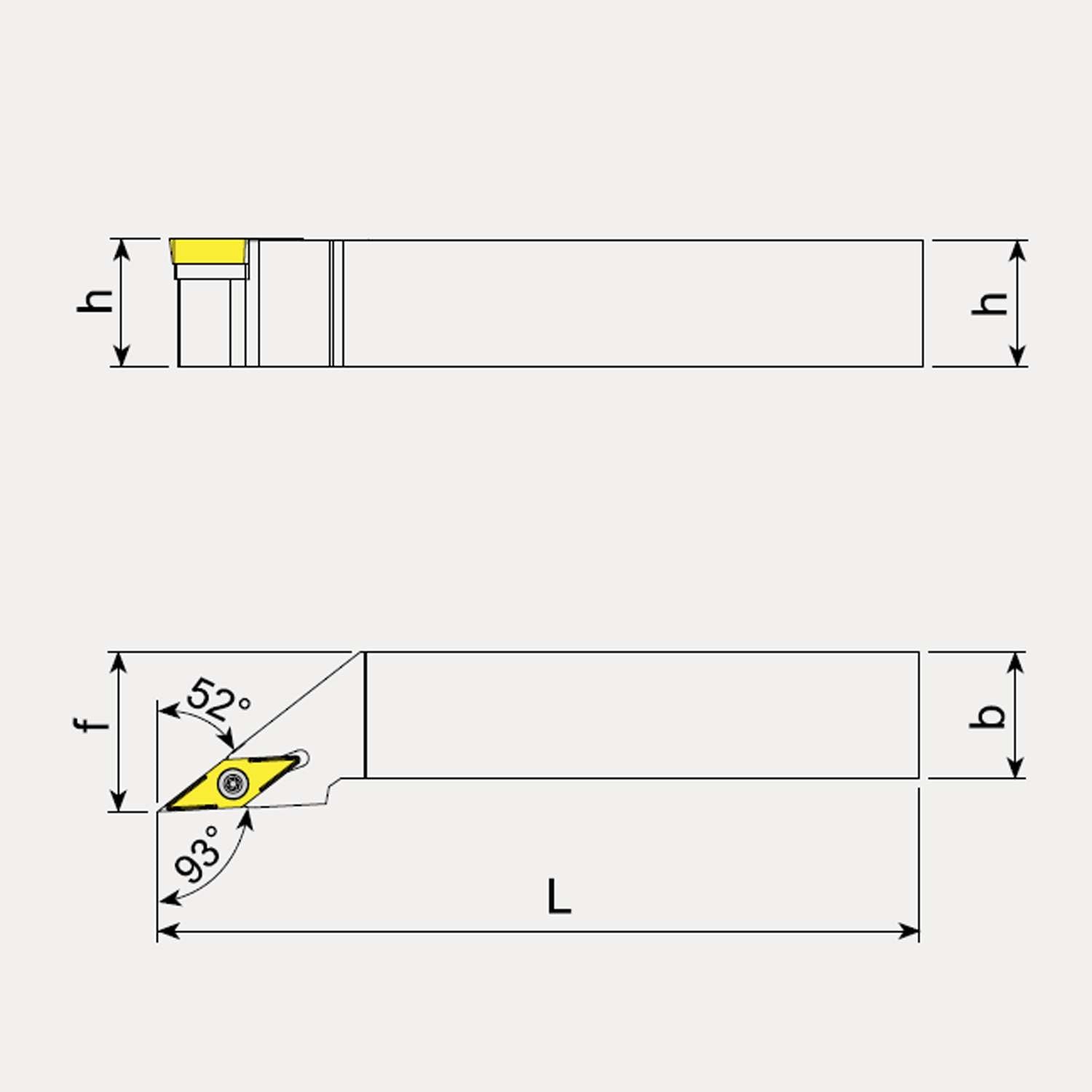 External Machining Toolholder, Right Hand - Positive Inserts - Talicarb SVJCR
