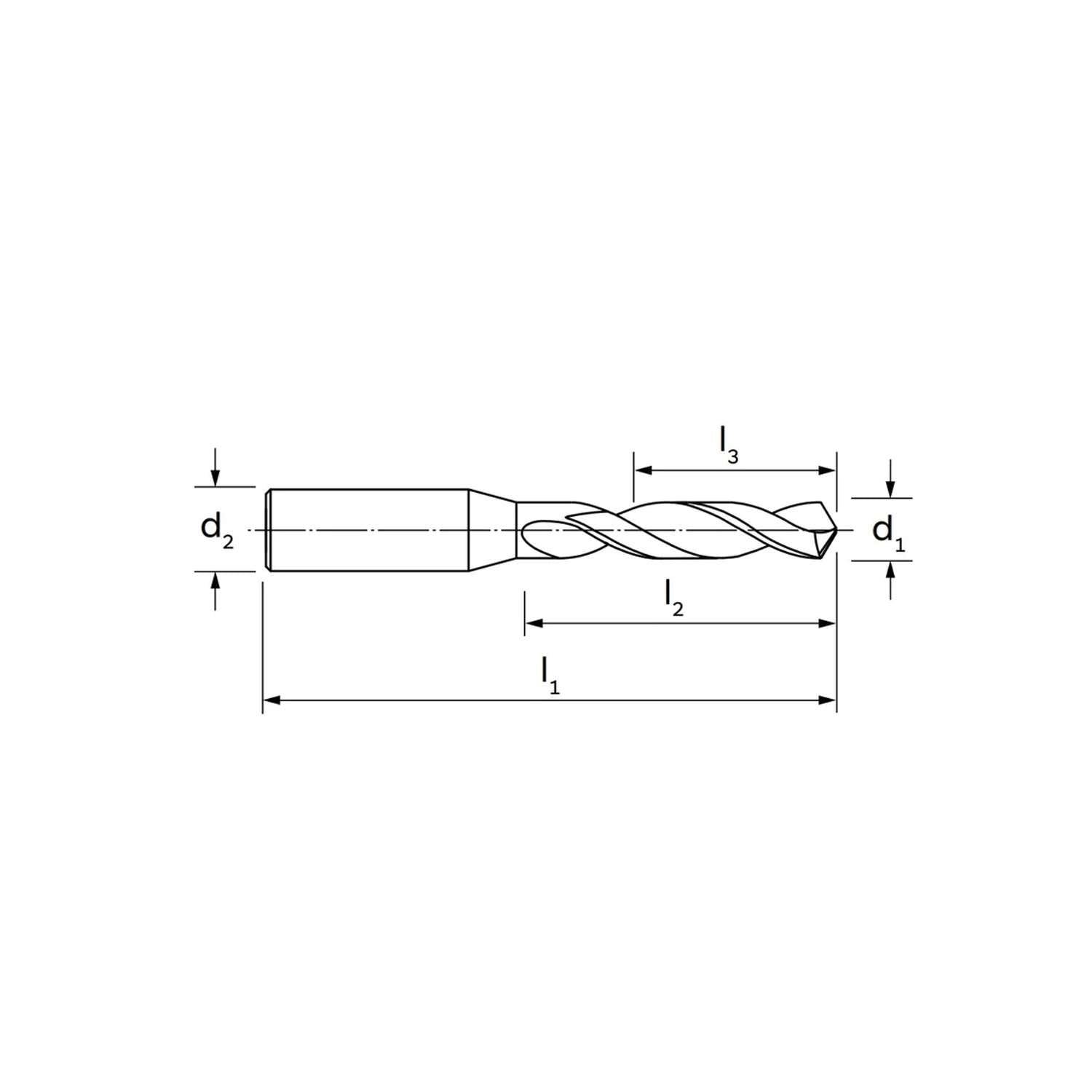 3XS record drill dor aluminium / cast iron DIN 6537L (4,65 - 6,8) - ILIX