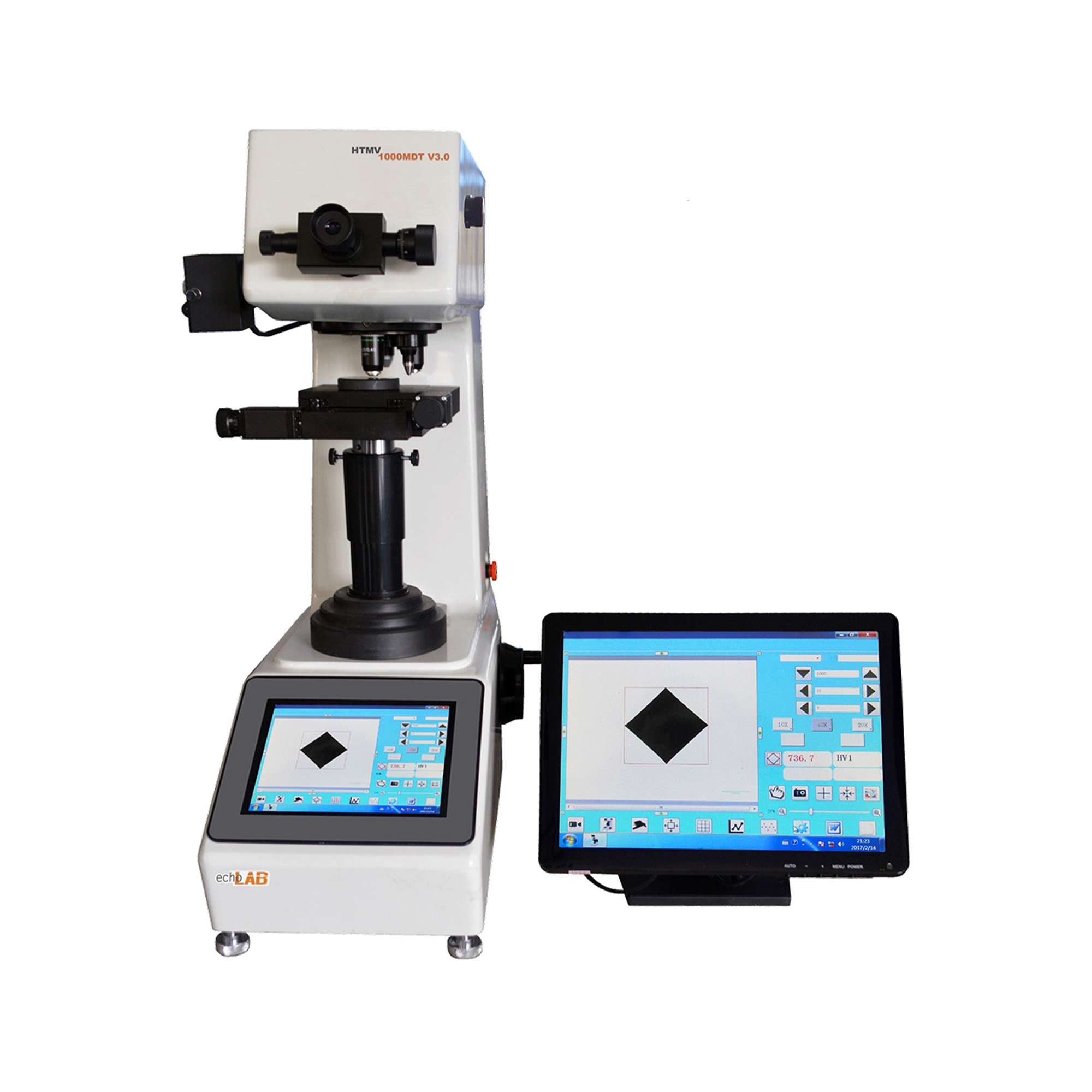 Fully automatic Micro Vickers hardness tester with USB, VGA and LAN interfaces and motorized X-Y test table - HTMV 1000MDT V3.0 - echoLAB