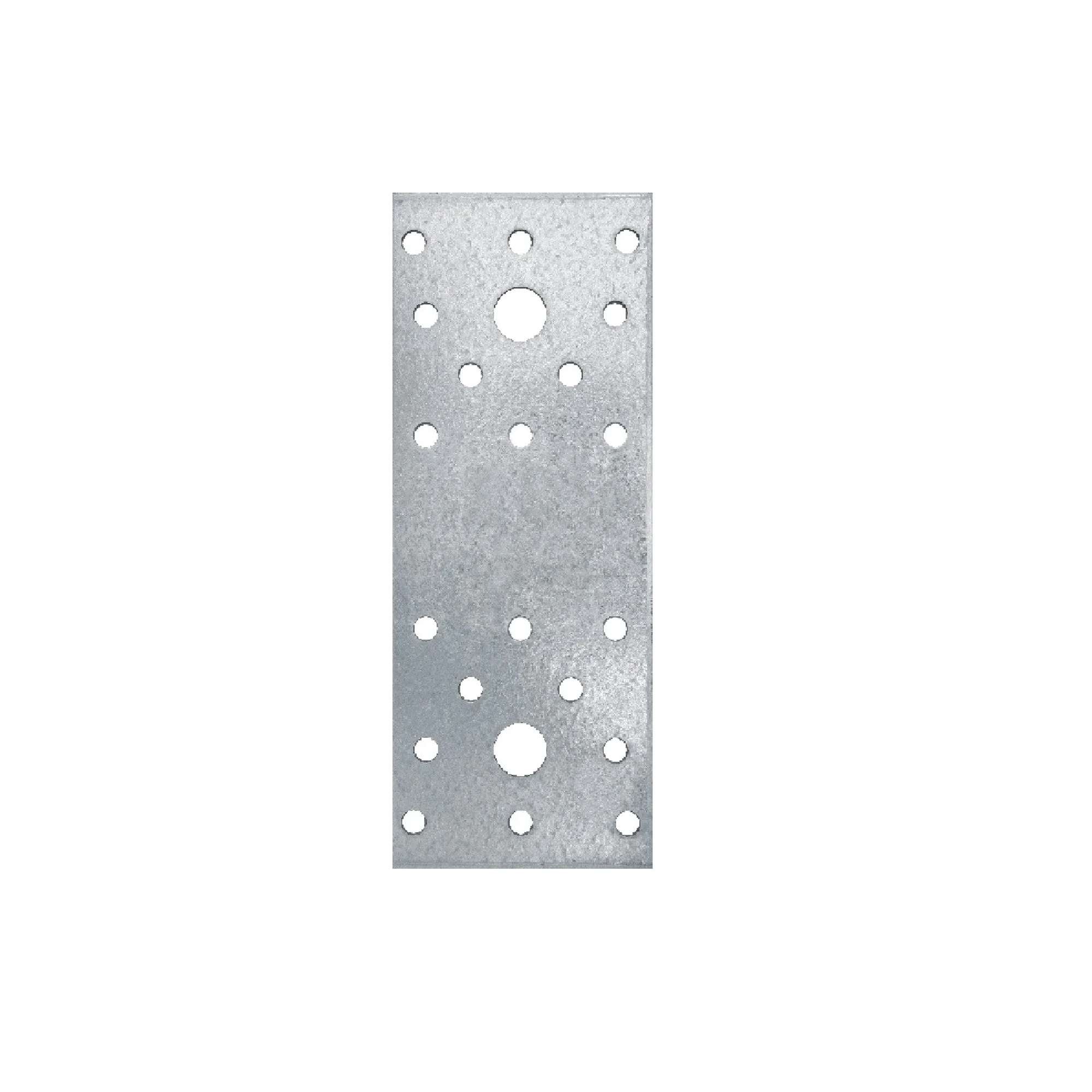 Galvanised screw and nail fixing plate white 50x120 pack.25pcs - 80300B12050