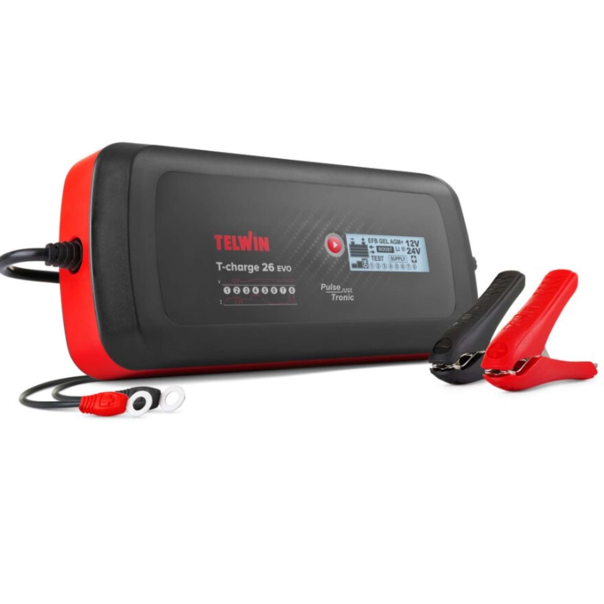 T-Charge 26Evo 12/24V Charger - Telwin TCHARGE26EVO