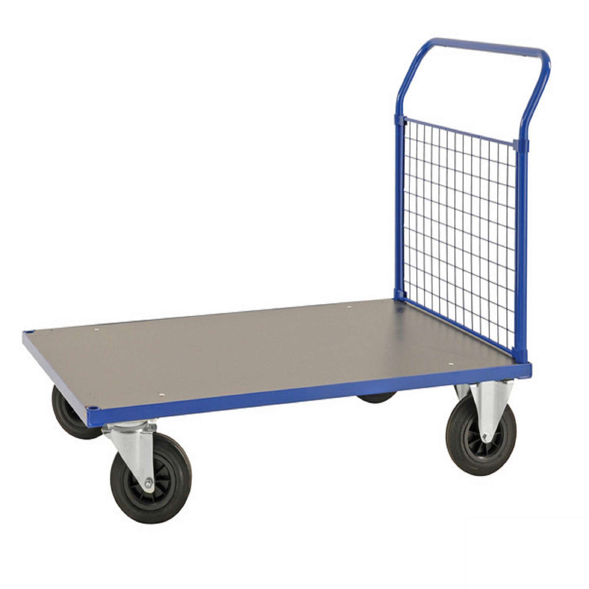1-Platten-Plattformwagen LxBxH(mm) 1283x800x1020, Lenkrollen: 2 fest 2 schwenkbar