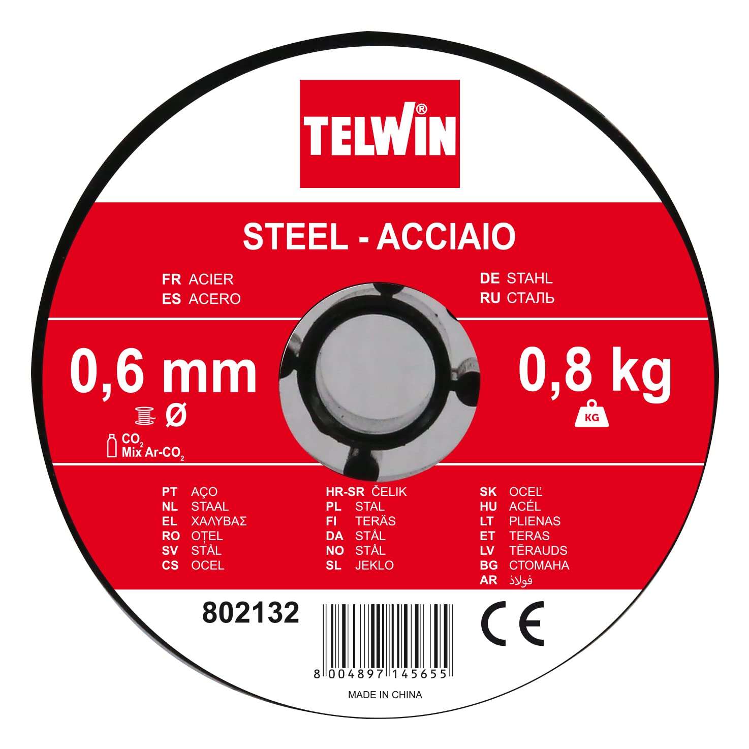 FLUX wire spool, 0.6 mm 0.8 kg - Telwin - 802132