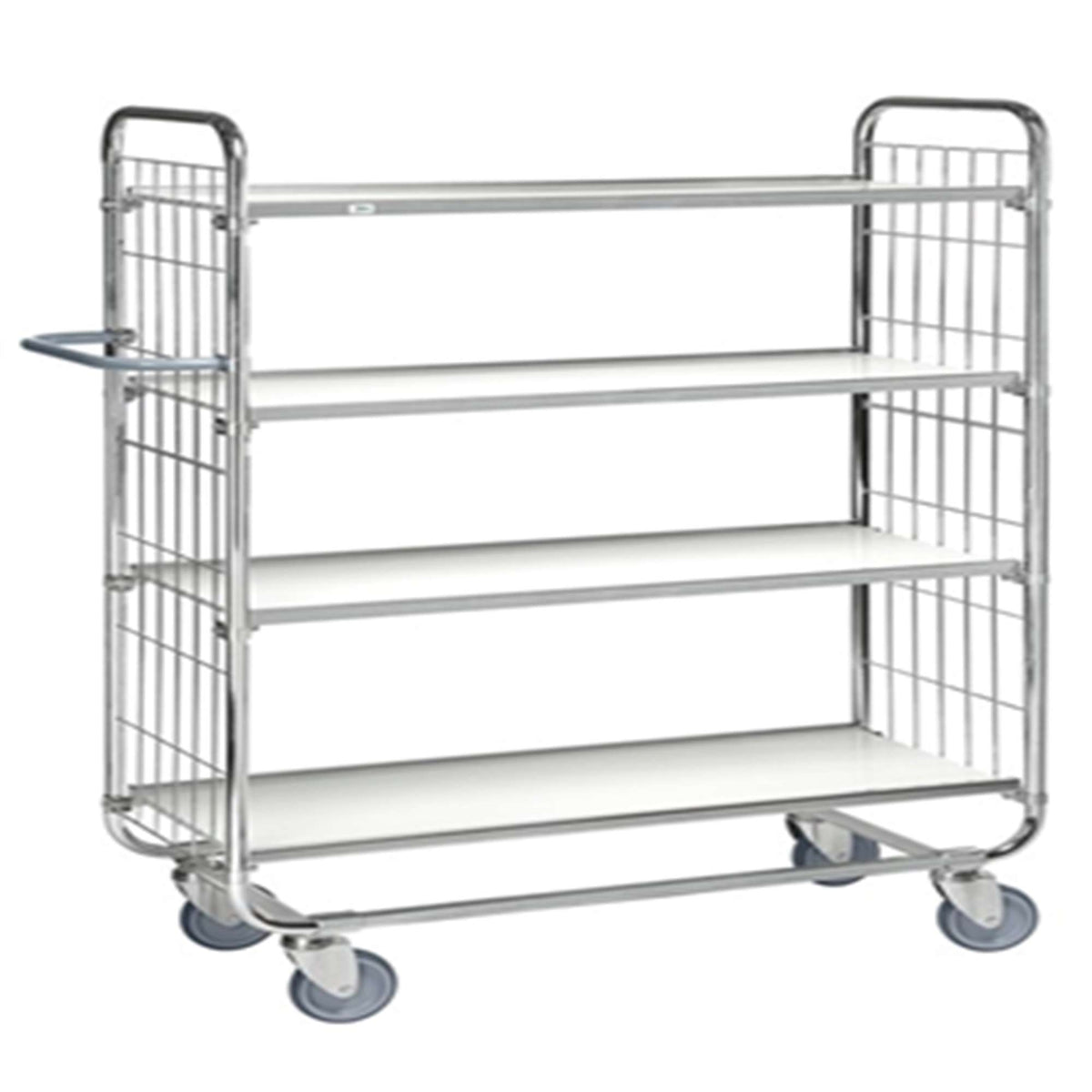 Flexibler Regaltrolley mit verstellbaren Laminatböden BxTxH (mm) 1195x470x1590