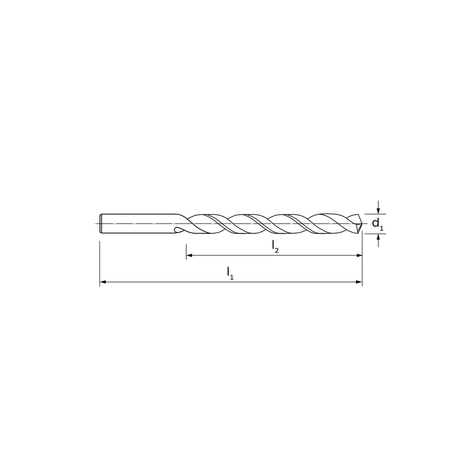 Specific cylindrical drill for ast iron record GG DIN 338 6,3 - ILIX