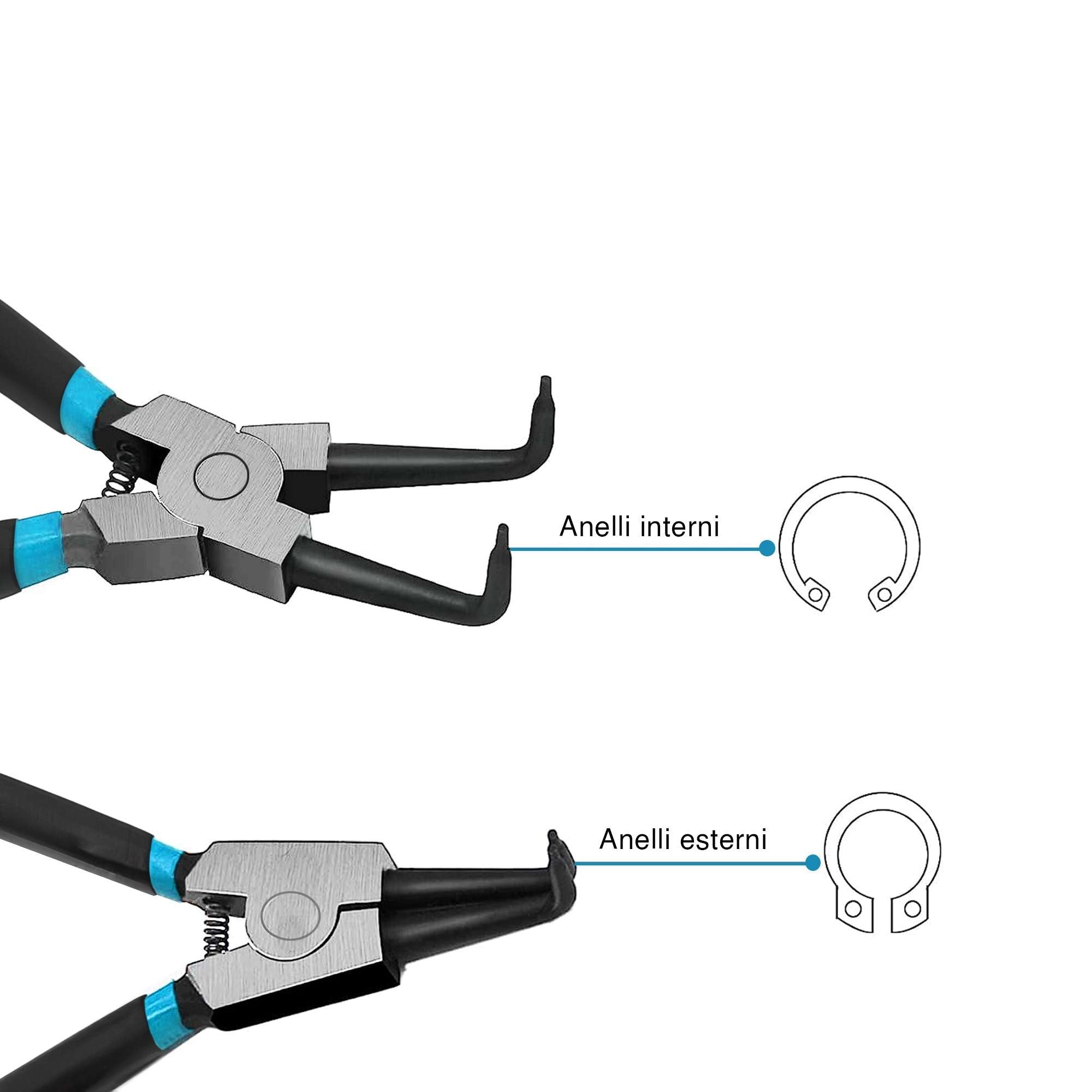 Angled nose internal circlip pliers - UM 30 P0(01-05)
