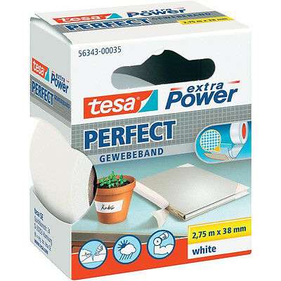 Adhesive tape 38mmX2,75m white EXTRA POWER PERFECT TESA 56343